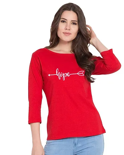 Elegant Blend Full Sleeve Tshirt For Women