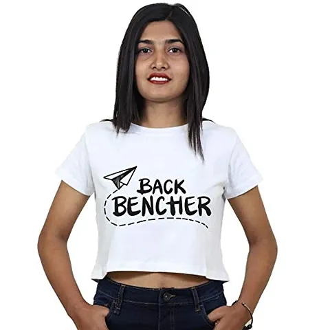 Back Bencher Casual Half Sleeve Womens Crop Top