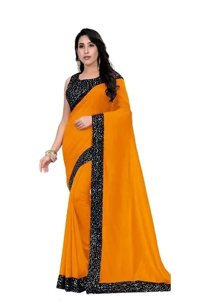 FLOURIOUS Araina Fashion Bollywood Style Designed Sequence Lace Saree With Velvet Unstitched Blouse