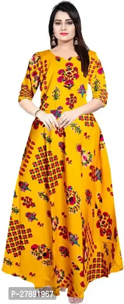 Classic Rayon Printed Gown for Women-thumb0