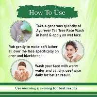 AyurEver Tea Tree Skin Clearing Face Wash (100ml)|Enriched with Aloevera and Neem | For All Type of Skin With Neem  Aloevera (Pack of 2)-thumb4