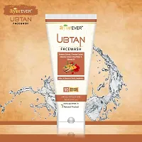 AyurEver Ubtan Face Wash (100ml) | Extract Turmeric, Chandan  Aloevera | Rose Water  Almond Oil | For All Type of Skin (Pack of 2)-thumb1