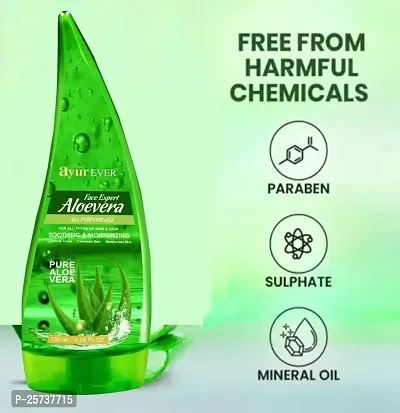 AYUREVER 99% Pure Aloe Vera Gel - Skin and Hair - No Parabens, Silicones, Mineral Oil, Color, Synthetic Fragrance-thumb2