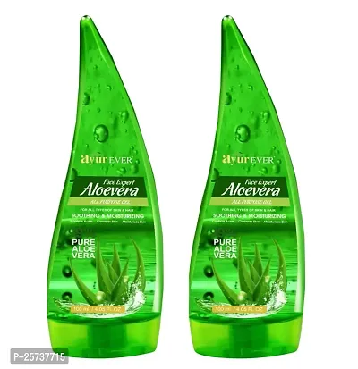 AYUREVER 99% Pure Aloe Vera Gel - Skin and Hair - No Parabens, Silicones, Mineral Oil, Color, Synthetic Fragrance-thumb0