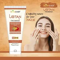 AyurEver Ubtan Face Wash (100ml) | Extract Turmeric, Chandon  Aloevera | Rose Water  Almond Oil | For All Type of Skin (Pack of 3)-thumb2