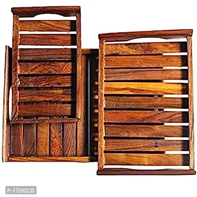 Combo Wooden Tray for Serving with Handle Dining and Decoration Set of 3