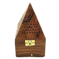 Wish Online Wooden Incense Holder | Dhoopbatti Holder | Incense Burner Lobandan | Temple Decoration | Incense Stick Stand-thumb1