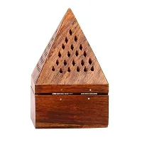 Wish Online Wooden Incense Holder | Dhoopbatti Holder | Incense Burner Lobandan | Temple Decoration | Incense Stick Stand-thumb2