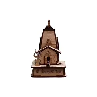 Wish Online Wooden Hand Carved 3D Kedarnath Temple, Big Size, Brown Kedarnath ji Temple Decorative Showpiece-thumb3