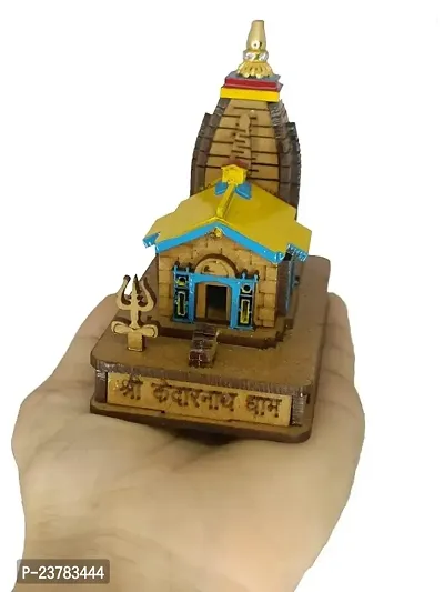 Wish Online Handcrafted Wooden Shri Kedarnath Dham Colored Temple Mandir-thumb4