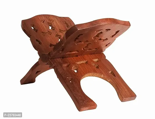 Wish Online  Sheesham Wooden Hand Carved Book Stand Cover Case Wooden Rehal-thumb0