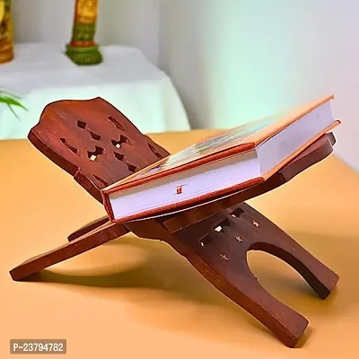 Wish Online Book Stand Cover Case Wooden Rehal Holy Quran Bible Gita Office Home Decor Furniture-thumb4