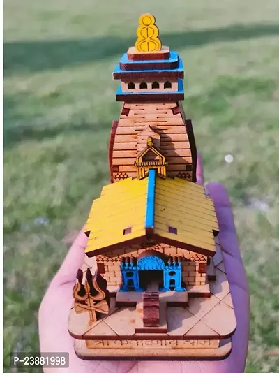 Kedarnath Dham Colored Temple Mandir || Miniature Hand Crafted Wooden Temple.-thumb0