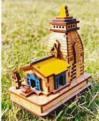 Kedarnath Dham Colored Temple Mandir || Miniature Hand Crafted Wooden Temple.-thumb2