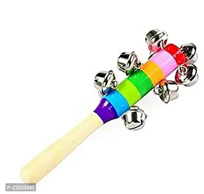 Bell Rattle Musical Instrument Toys for Kids (Multicolour) Musical Bell Stick Shaker Toy.