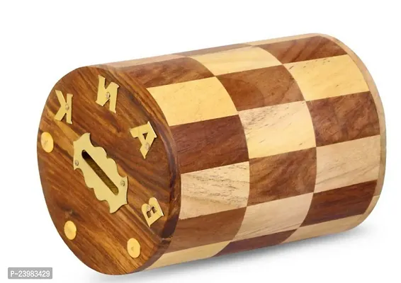 Wooden Money Bank in Round Shape  Chess Look for Coin Saving Box Gifts for Kids, Girls | Boys  Adults .-thumb3