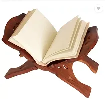 Wooden Rehal Holy Quran Bible Gita Office Home Decor Furniture 12 inch Length  ( Brown )-thumb3