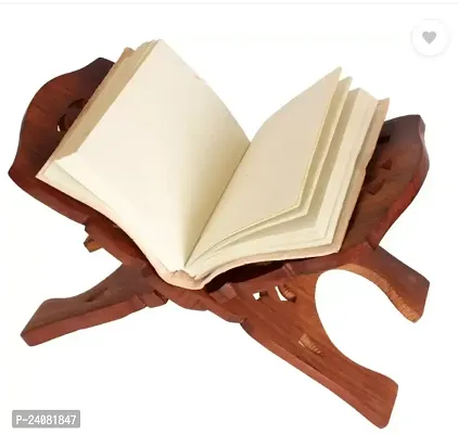 Wooden Rehal Holy Quran Bible Gita Office Home Decor Furniture 12 inch Length  ( Brown )-thumb4