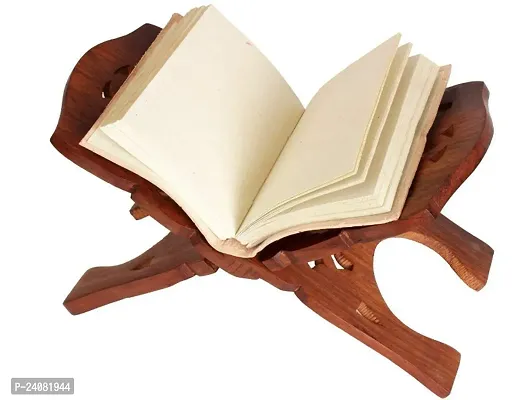 Wooden Rehal | Holy Books Stand | Book Rest Keep for Home | Book Holder | Book Reader | Holy Book Stand For Quran | Ramayan | Bible Gita  | Guru Granth Sahib | Religious Book Stand (12 inch)-thumb2