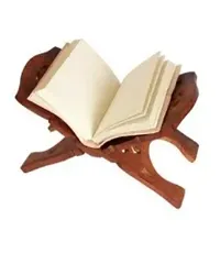 Wooden Book Holder Display Stand Folding Religious Prayer Free Reading Stand with Intricate Carvings, Rehal for Religious Holy Books 12 Inch-thumb2