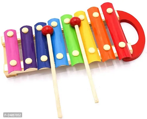 Wooden Xylophone Musical Toy with 8 Note, Multi color, 3+, 1 Xylophone, 2 Sticks Musical Toy