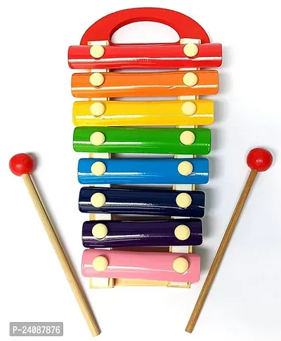 Xylophone Musical Toys for Kids 3+ Years, Wooden Musical Instrument Xylophone with 8 Note, 1 Xylophone, 2 Sticks (Xylophone Pack of 1)-thumb3