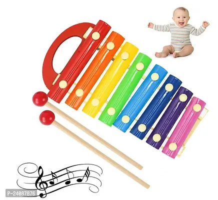 Xylophone Musical Toys for Kids 3+ Years, Wooden Musical Instrument Xylophone with 8 Note, 1 Xylophone, 2 Sticks (Xylophone Pack of 1)-thumb4