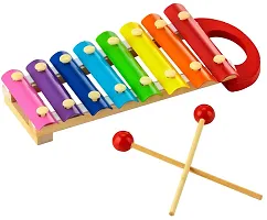 Wooden Xylophone Kids | Wooden Xylophone for 1+ Year Old | Musical Toy with 8 Note | Multi color, 3+, 1 Xylophone, 2 Sticks Musical Instruments-thumb3