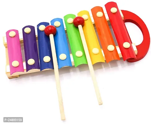 Wooden Xylophone for Kids Musical Instrument Piano Toy for Babies, Kids, Children with 8 Note (Multi color)