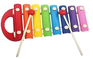 Xylophone for Kids, Wooden Xylophone Toy with 8 Knocks Child Safe Mallets for Educational  Preschool Learning Music Enlightenment - Musical Instruments ( Color - Multi )-thumb2