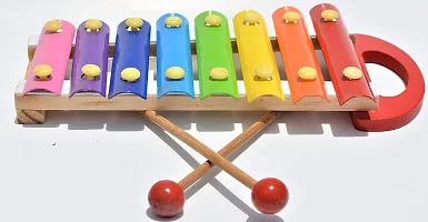 Xylophone for Kids, Wooden Xylophone Toy with 8 Knocks Child Safe Mallets for Educational  Preschool Learning Music Enlightenment - Musical Instruments ( Color - Multi )-thumb3