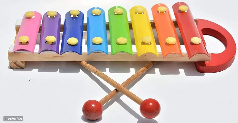 Xylophone for Kids, Wooden Xylophone Toy with 8 Knocks Child Safe Mallets for Educational  Preschool Learning Music Enlightenment - Musical Instruments ( Color - Multi )-thumb4