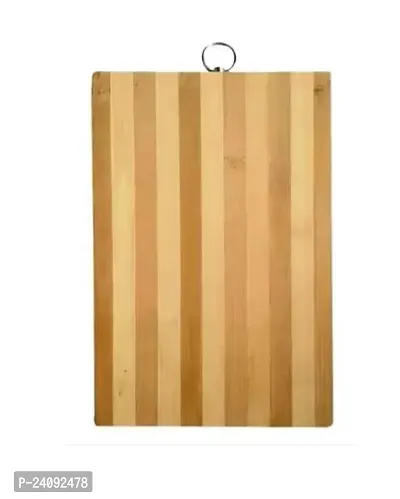 Wooden Cutting Board for Slicing  Kitchen Chopping Board with Steel Hook for Hanging Fruits | Vegetables | ( Pack Of 1 )-thumb0