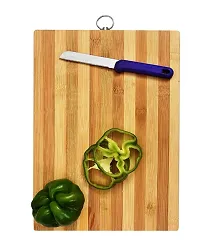 Wooden Cutting Board for Slicing  Kitchen Chopping Board with Steel Hook for Hanging Fruits | Vegetables | ( Pack Of 1 )-thumb1