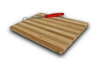 Chopping Board for Kitchen Wooden Cutting Board for Slicing  Kitchen Chopping Board with Steel Hook For Hanging Fruits | Vegetables  | Meat (Brown)-thumb2