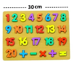 Wooden Number Puzzles Toys for Children, Montessori Digital Board Educational Learning Letters Puzzle Toy ( 1 to 20 ) Counting Puzzle for Boys Girls Ages 2 +Years ( Pack Of 1 )-thumb2