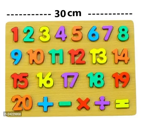 Wooden Number Puzzles Toys for Children, Montessori Digital Board Educational Learning Letters Puzzle Toy ( 1 to 20 ) Counting Puzzle for Boys Girls Ages 2 +Years ( Pack Of 1 )-thumb3