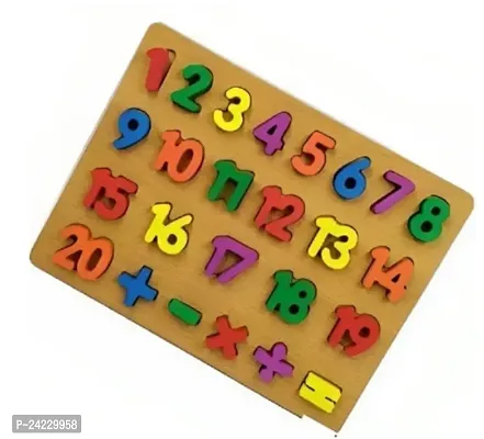 Wooden Number Puzzles Toys for Children, Montessori Digital Board Educational Learning Letters Puzzle Toy ( 1 to 20 ) Counting Puzzle for Boys Girls Ages 2 +Years ( Pack Of 1 )-thumb4