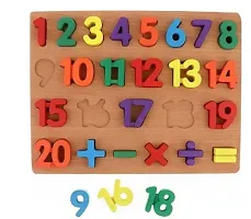 20 Pieces Wooden Puzzle | Number Board Preschool Learning Educational Toys for Kids | ( 30cm Length )-thumb1