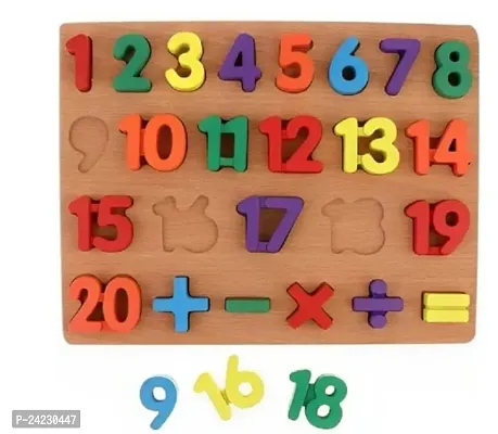 20 Pieces Wooden Puzzle | Number Board Preschool Learning Educational Toys for Kids | ( 30cm Length )-thumb2