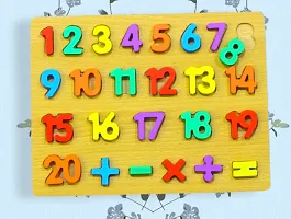 20 Pieces Wooden Puzzle | Number Board Preschool Learning Educational Toys for Kids | ( 30cm Length )-thumb3