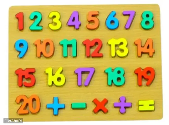 Wooden Learning Number Puzzle Board for Kids - Educational Learning Number Board ( 1 to 20 ) For Kids, Boys, Gils, Pre-School Learning Toy for Kids (Pack of 1)-thumb3