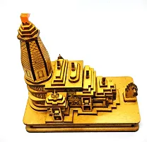 Wish Online Shri Ram Mandir with Light, Ram Janambhoomi Ayodhya 3D Model Temple, Souvenir, Gifts for New Year, Office, Home LED Decorative Showpiece-thumb2