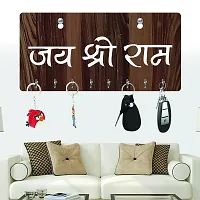 Wish Online  Designer Key Holder  Organizer | Wooden Wall Mount Key Holder for Home  Office (Jai Shree RAM)-thumb2