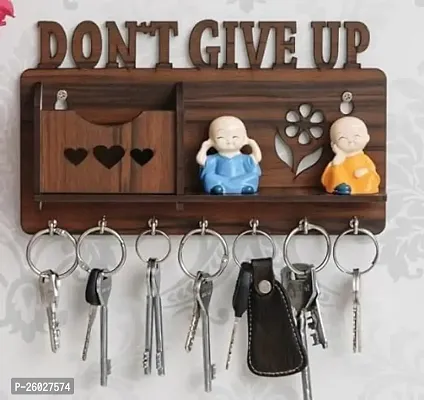 Wish Online Dont give up one Box and Key Holder Stand Wooden for Home Wall, Office, Hall, Living Room, Bedroom Stylish Designer