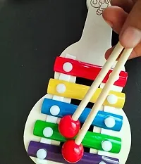 Wooden Musical Instrument Xylophone Toys for Kids ,with 5 Note with 2 Sticks  (Multicolor)-thumb2