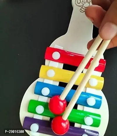 Wooden Musical Instrument Xylophone Toys for Kids ,with 5 Note with 2 Sticks  (Multicolor)-thumb3