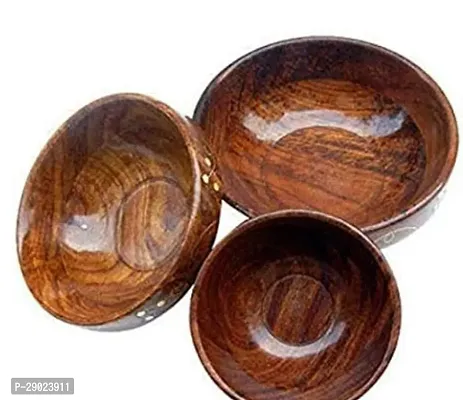 One of Best Wooden Serving Bowl for Salad | Snacks |  | Dry Fruit | Serving Dishes Bowls |  Set of Decorated Tableware Bowls | Bowls is Vary Easy To Clean .-thumb0