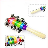 Wooden Rattle For Baby Toy And  New Born Baby, Musical Infant Toy,  Handle Jingle Bell Stick Shaker Toy (Pack of 1) Rattle-thumb2