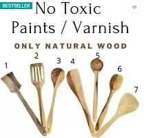 wooden spatula for non stick pan  Flip | Spatula | Ladle for Cooking Dosa | Roti | Chapati | wood spoon Tools | No Harmful Polish | Naturally Non-Stick | wooden spatula |-thumb2